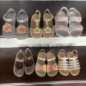 Kids Glitter and Floral Sandals Set